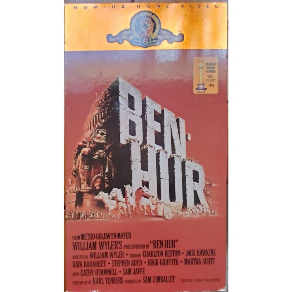 Ben Hur VHS 2 Tape Set MGM UA Home Video Movie Hi-Fi Stereo Charlton Heston Vtg